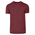 Charger l'image dans la galerie, T-shirt bordeaux chiné à encolure en V