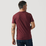 Charger l'image dans la galerie, T-shirt bordeaux chiné à encolure en V