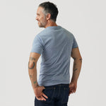 Charger l'image dans la galerie, T-shirt col V bleu chiné