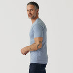 Charger l'image dans la galerie, T-shirt col V bleu chiné