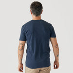 Charger l'image dans la galerie, T-shirt col V en chiné marine