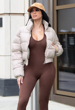 Charger l'image dans la galerie, Aspyn Cropped Puffer Coat - Bone