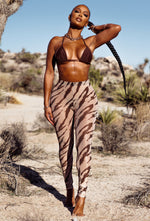 Charger l'image dans la galerie, Niccolo 3 Piece Pants Set - Mocha Latte Zebra