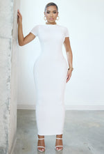 Charger l'image dans la galerie, Matte Basix Sculpt Short Sleeve Maxi Dress - Bone