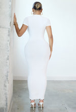 Charger l'image dans la galerie, Matte Basix Sculpt Short Sleeve Maxi Dress - Bone
