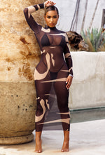 Charger l'image dans la galerie, Tyler Sheer Cover Up - Black/Nude