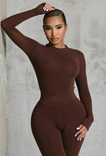 Charger l'image dans la galerie, Matte Basix Sculpt Bodysuit - Chocolate