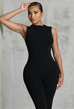 Charger l'image dans la galerie, Matte Basix Sculpt Jumpsuit - Black