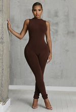 Charger l'image dans la galerie, Matte Basix Sculpt Jumpsuit - Chocolate