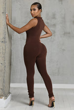 Charger l'image dans la galerie, Matte Basix Sculpt Jumpsuit - Chocolate