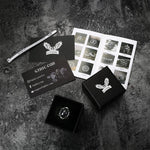 Charger l'image dans la galerie, Bague gothique punk en acier inoxydable et agate noire