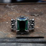 Charger l'image dans la galerie, Classic Claw Stainless Steel CZ Ring | Gthic.com