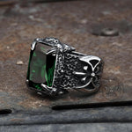 Charger l'image dans la galerie, Bague classique à griffes en acier inoxydable et CZ