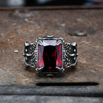 Charger l'image dans la galerie, Classic Claw Stainless Steel CZ Ring | Gthic.com