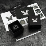 Charger l'image dans la galerie, Chauve-souris volantes - Bague en acier inoxydable avec pierres précieuses