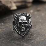 Charger l'image dans la galerie, Bouclier fantôme - Bague tête de mort en acier inoxydable