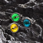 Charger l'image dans la galerie, Gothic Angel Evil Eye Bague en acier inoxydable