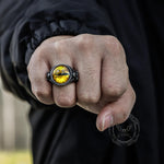 Charger l'image dans la galerie, Gothic Angel Evil Eye Bague en acier inoxydable