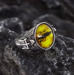 Charger l'image dans la galerie, Gothic Angel Evil Eye Bague en acier inoxydable