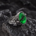 Charger l'image dans la galerie, Gothic Angel Evil Eye Bague en acier inoxydable