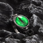 Charger l'image dans la galerie, Gothic Angel Evil Eye Bague en acier inoxydable