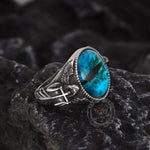 Charger l'image dans la galerie, Gothic Angel Evil Eye Bague en acier inoxydable