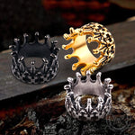 Charger l'image dans la galerie, Couronne gothique Bague punk en acier inoxydable
