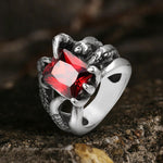 Charger l'image dans la galerie, Gothic Dragon Claw Stainless Steel Gem Ring | Gthic.com