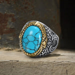 Charger l'image dans la galerie, Gothic Pattern Gemstone Stainless Steel Ring | Gthic.com