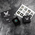 Charger l'image dans la galerie, Bague en acier inoxydable avec pierres précieuses à motif gothique