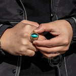 Charger l'image dans la galerie, Bague en acier inoxydable avec pierres précieuses à motif gothique