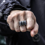 Charger l'image dans la galerie, Bague tête de mort en acier inoxydable à motif gothique