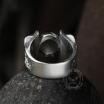 Charger l'image dans la galerie, Bague tête de mort en acier inoxydable à motif gothique