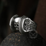 Charger l'image dans la galerie, Bague tête de mort en acier inoxydable à motif gothique