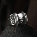 Charger l'image dans la galerie, Gothic Pattern Stainless Steel Skull Ring 01 | Gthic.com