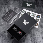 Charger l'image dans la galerie, Gothic Tribute Gem Bague tête de mort en acier inoxydable