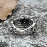 Charger l'image dans la galerie, Gothic Tribute Gem Bague tête de mort en acier inoxydable