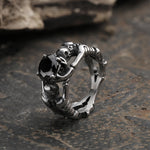 Charger l'image dans la galerie, Gothic Tribute Gem Stainless Steel Skull Ring01 | Gthic.com