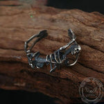 Charger l'image dans la galerie, Gothic Yoga Skull Bague ajustable en argent sterling
