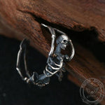 Charger l'image dans la galerie, Gothic Yoga Skull Bague ajustable en argent sterling