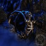 Charger l'image dans la galerie, Gothic Yoga Skull Bague ajustable en argent sterling