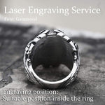 Charger l'image dans la galerie, Bague tête de mort en acier inoxydable Gothic Vine