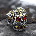 Charger l'image dans la galerie, Kapala Stainless Steel Sugar Skull Ring | Gthic.com