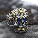 Charger l'image dans la galerie, Kapala Stainless Steel Sugar Skull Ring | Gthic.com