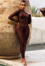 Charger l'image dans la galerie, Tyler Sheer Cover Up - Chocolate