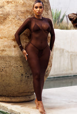 Charger l'image dans la galerie, Tyler Sheer Cover Up - Chocolate