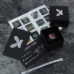 Charger l'image dans la galerie, Bague en acier inoxydable à motif d'iris et CZ