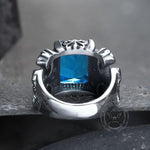 Charger l'image dans la galerie, Bague en acier inoxydable à motif d'iris et CZ