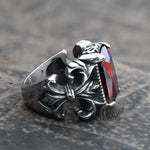 Charger l'image dans la galerie, Bague en acier inoxydable à motif d'iris et CZ