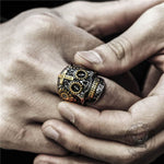 Charger l'image dans la galerie, Bague Vintage Croix en acier inoxydable tête de mort en sucre